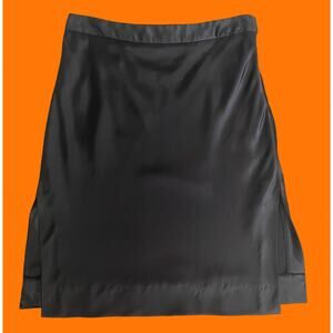 90's 00's vintage black satin y2k skirt Size 4 guess collection